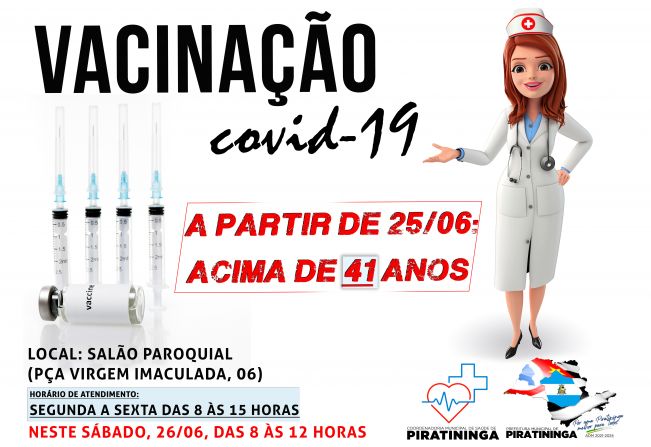 CALENDÁRIO DE VACINAÇÃO CONTRA COVID-19 - 25/06